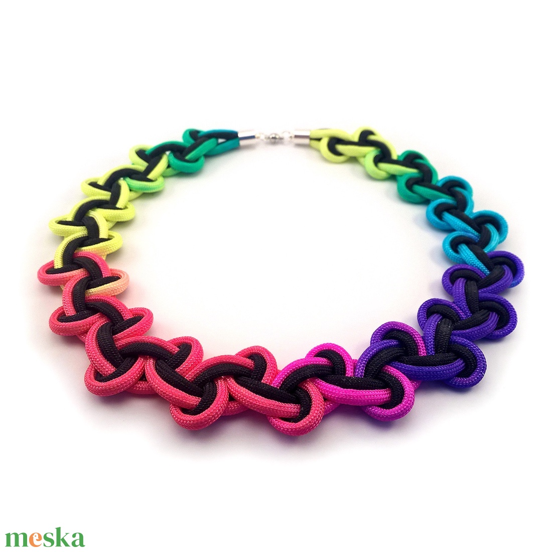 Szivárvány cikcakk paracord nyaklánc - ékszer - nyaklánc - medál nélküli nyaklánc - Meska.hu Szivárvány cikcakk paracord nyaklánc - ékszer - nyaklánc - medál nélküli nyaklánc - Meska.hu