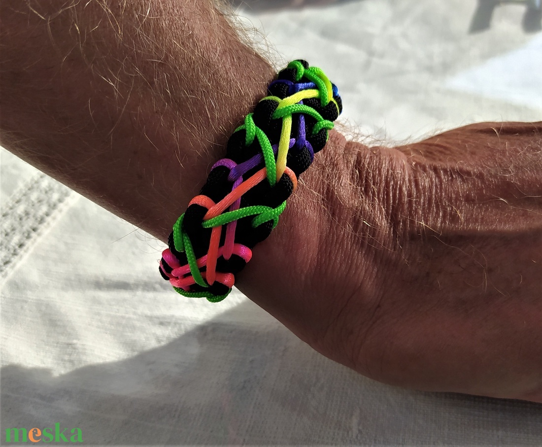 Chaos - paracord karkötő férfiaknak - ékszer - karkötő - fonott karkötő - Meska.hu