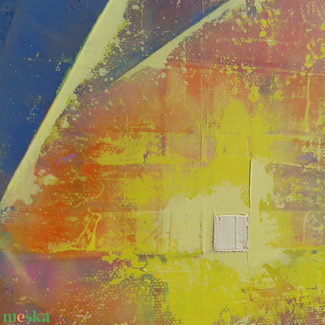 Fénykapu - Absztrakt tájkép, olajfestmény keretezve, akasztóval - azonnal falra akasztható. - művészet - festmény - olajfestmény - Meska.hu