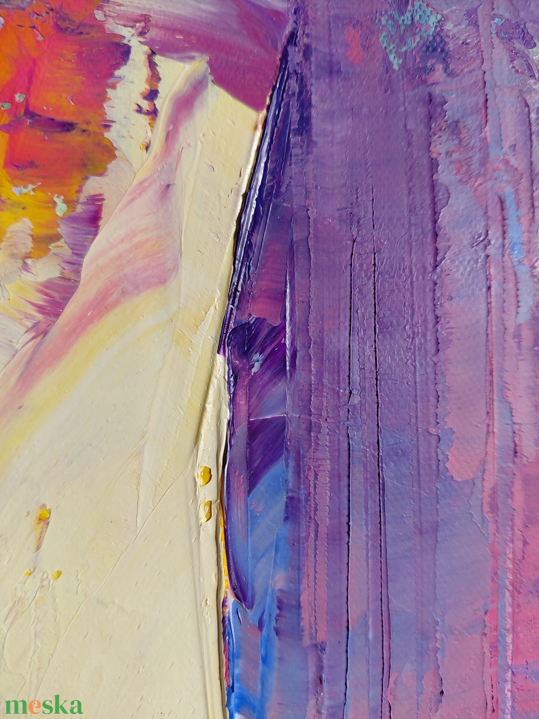 Absztrakt 101. : színes, absztrakt olajfestmény  - művészet - festmény - olajfestmény - Meska.hu