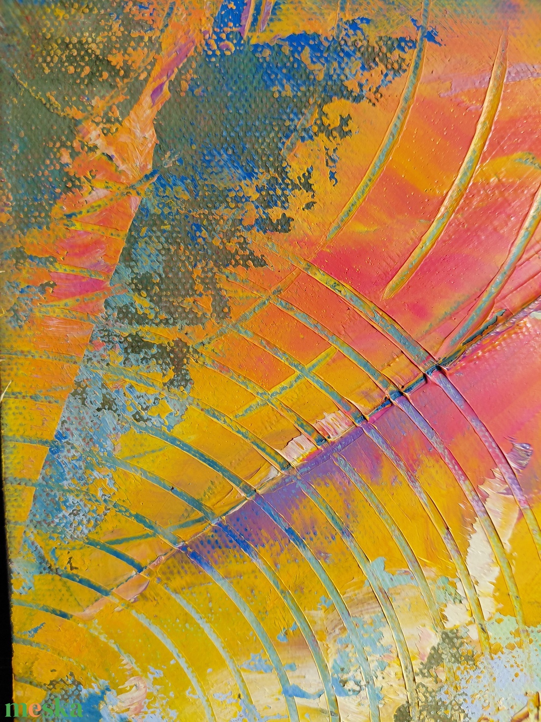 Absztrakt 101. : színes, absztrakt olajfestmény  - művészet - festmény - olajfestmény - Meska.hu