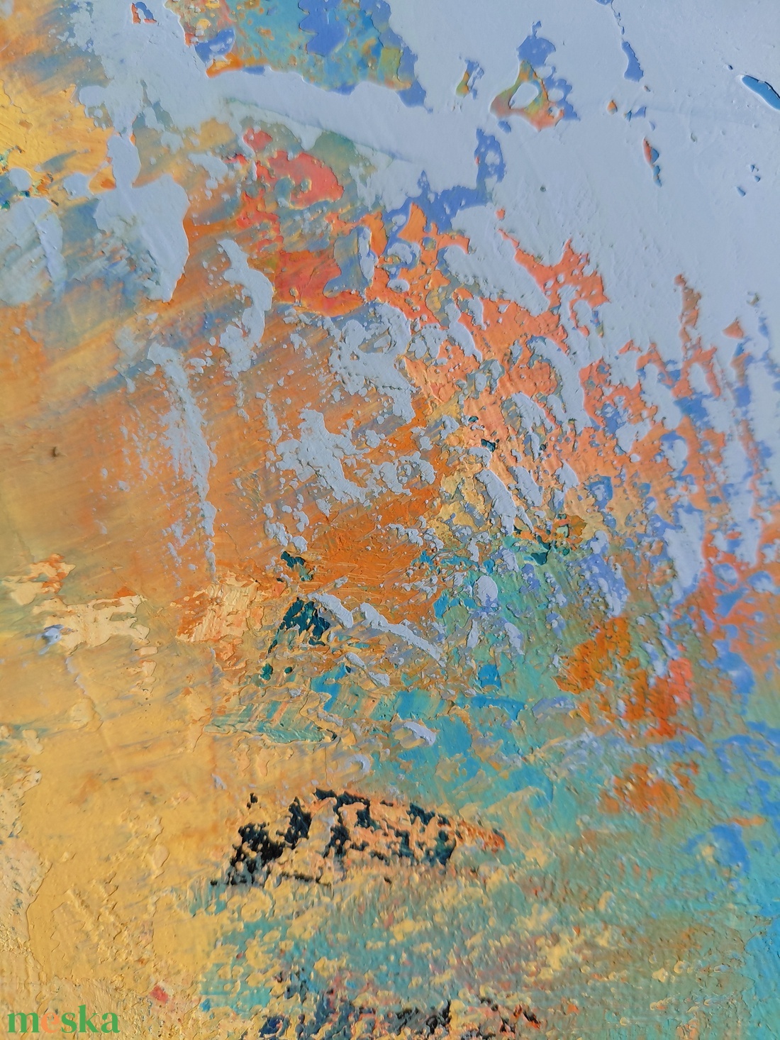 Absztrakt 102. : színes, absztrakt olajfestmény  - művészet - festmény - olajfestmény - Meska.hu