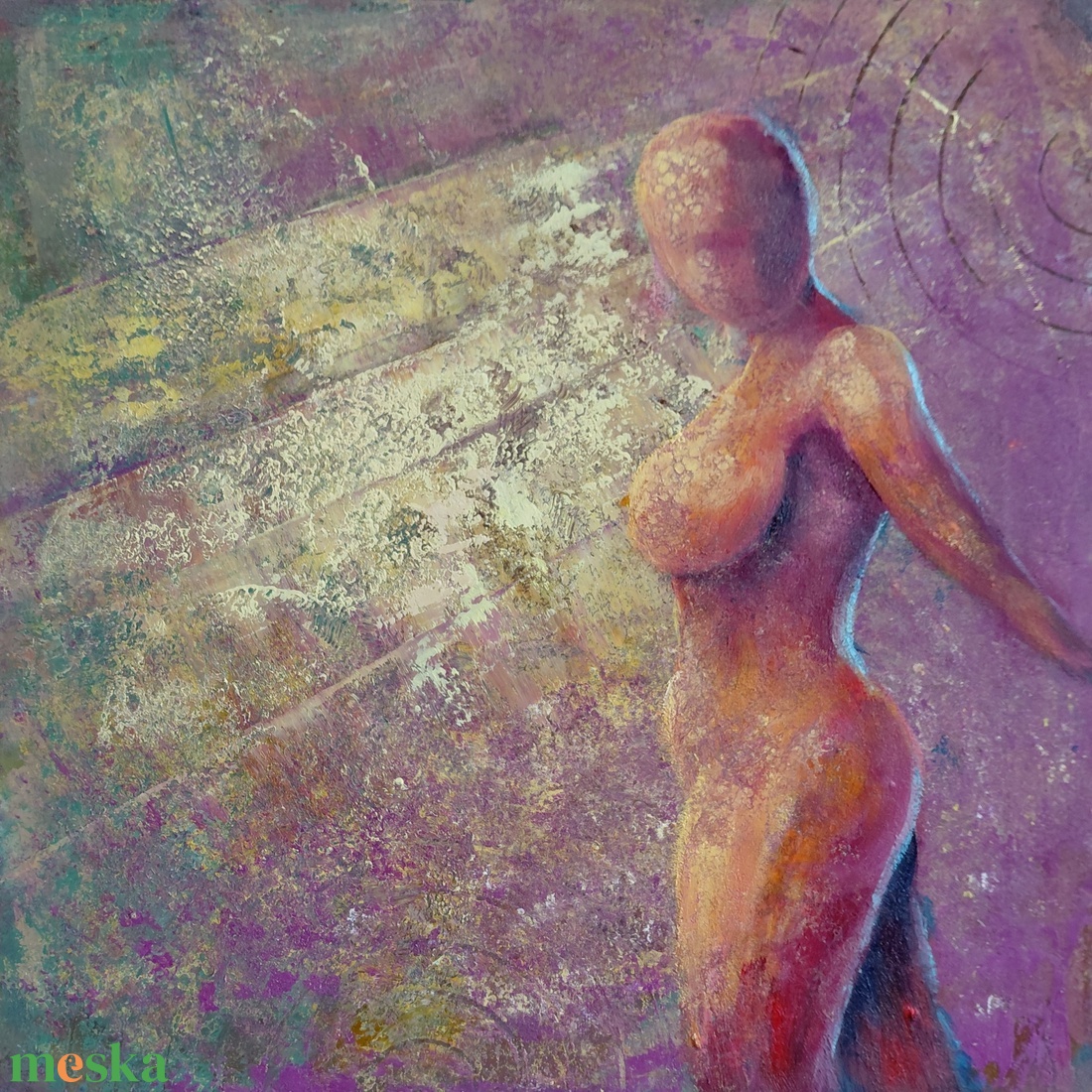 Ébredés - Eredeti, modern absztrakt olajfestmény - művészet - festmény - olajfestmény - Meska.hu