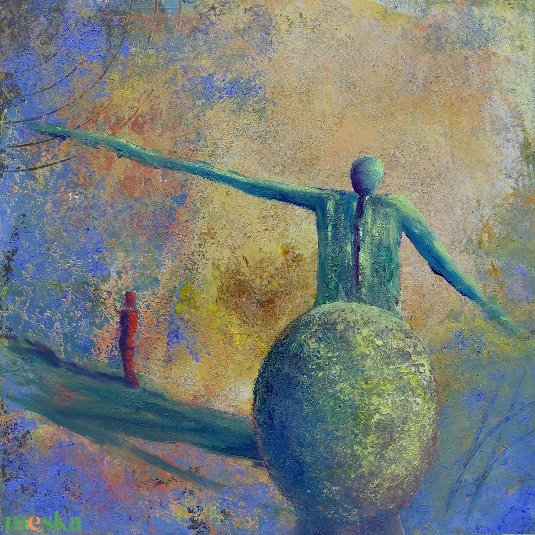 Megszakadás - Eredeti, modern absztrakt olajfestmény - művészet - festmény - olajfestmény - Meska.hu