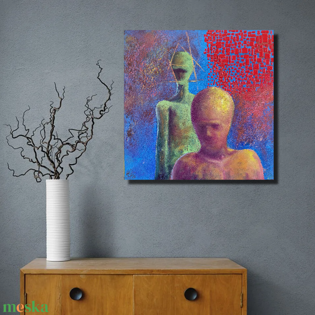 Elidegenedés - Eredeti, modern absztrakt olajfestmény - művészet - festmény - olajfestmény - Meska.hu