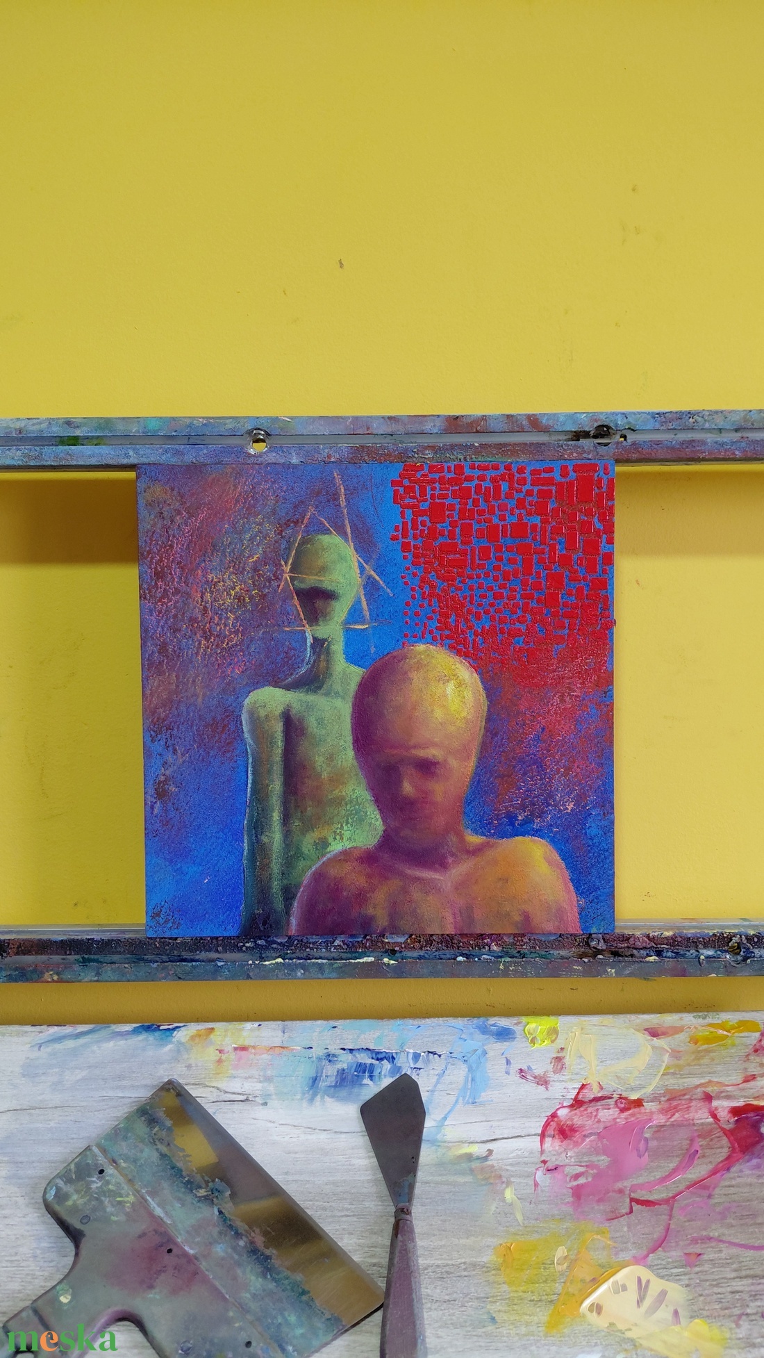 Elidegenedés - Eredeti, modern absztrakt olajfestmény - művészet - festmény - olajfestmény - Meska.hu