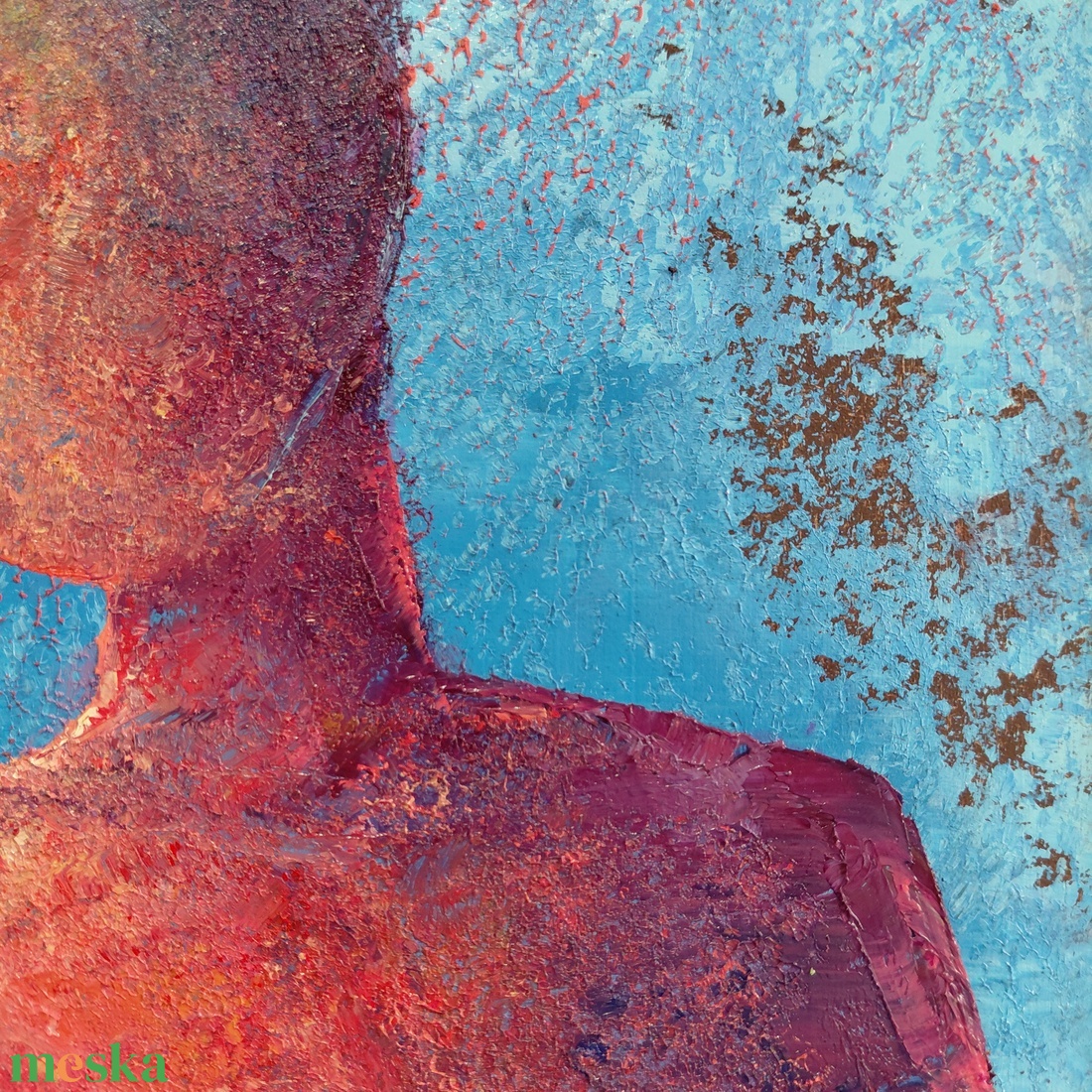 Kimondatlan - Eredeti, modern absztrakt olajfestmény - művészet - festmény - olajfestmény - Meska.hu