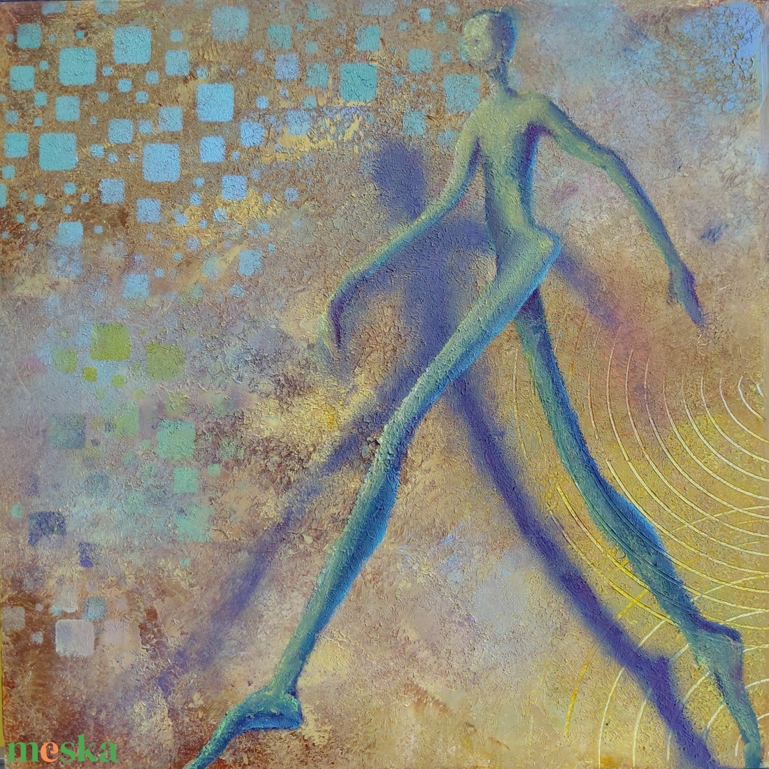 Garabonciás - Eredeti, vastag festékrétegekkel texturált, absztrakt olajfestmény - művészet - festmény - olajfestmény - Meska.hu