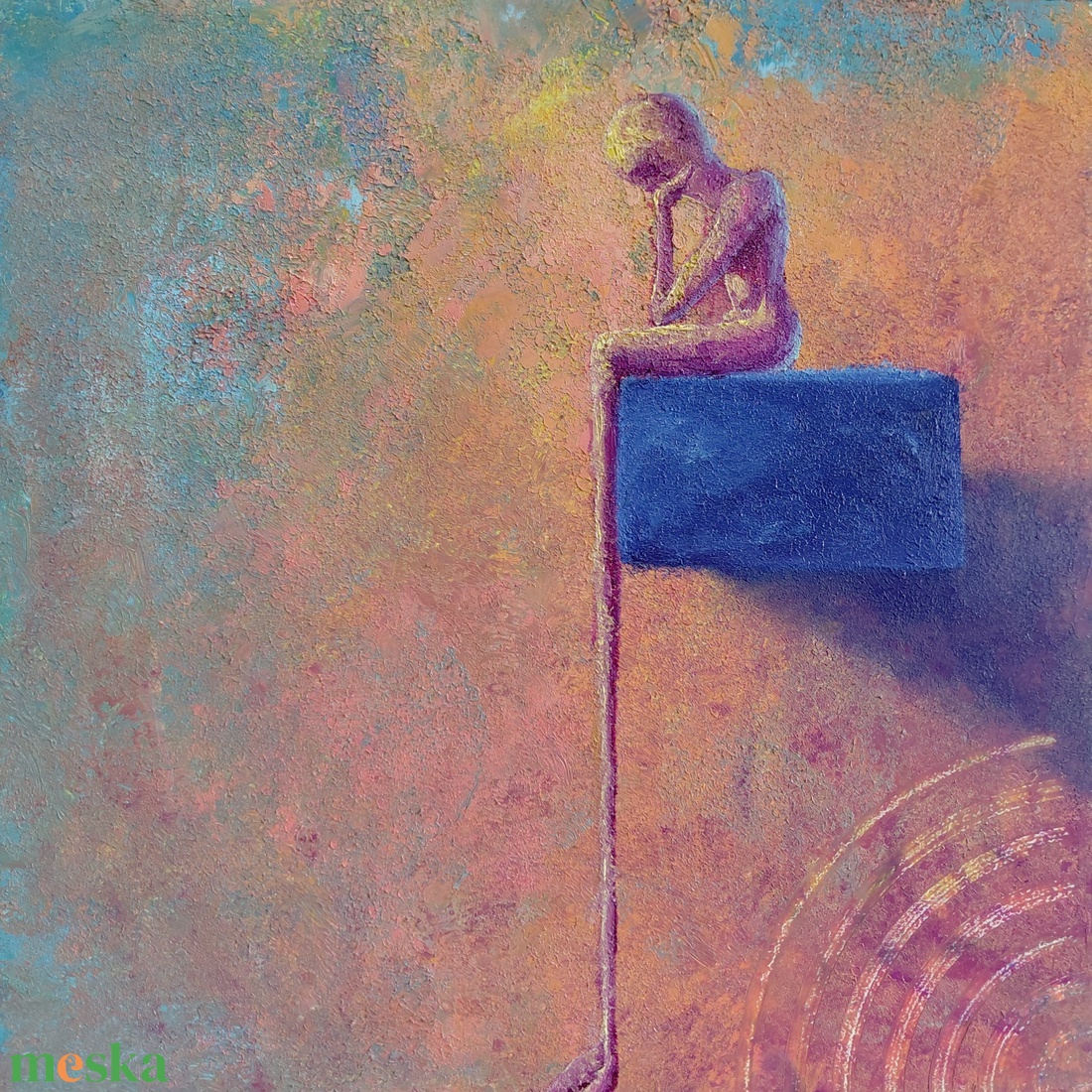 Sóhajok - Eredeti, modern absztrakt olajfestmény - művészet - festmény - olajfestmény - Meska.hu