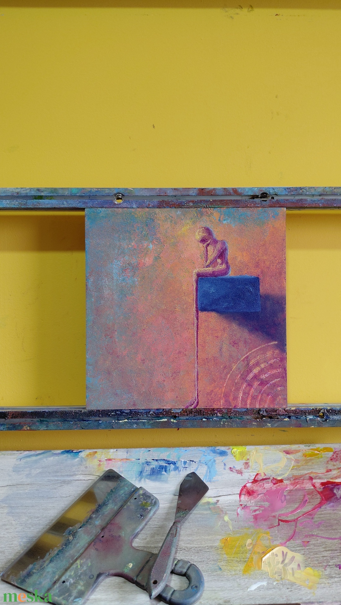 Sóhajok - Eredeti, modern absztrakt olajfestmény - művészet - festmény - olajfestmény - Meska.hu