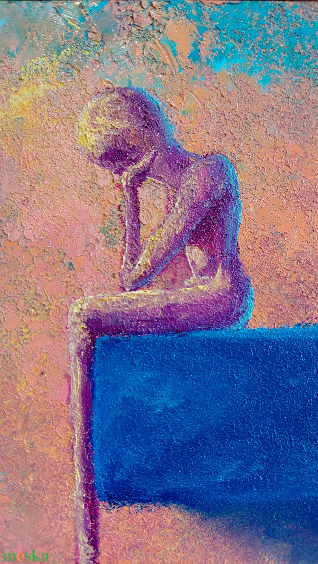 Sóhajok - Eredeti, modern absztrakt olajfestmény - művészet - festmény - olajfestmény - Meska.hu