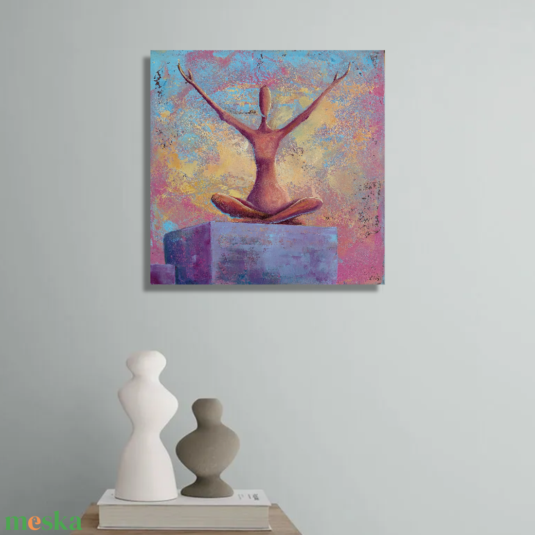 A világ üdvözlése - Eredeti, vastag festékrétegekkel texturált, absztrakt olajfestmény - művészet - festmény - olajfestmény - Meska.hu