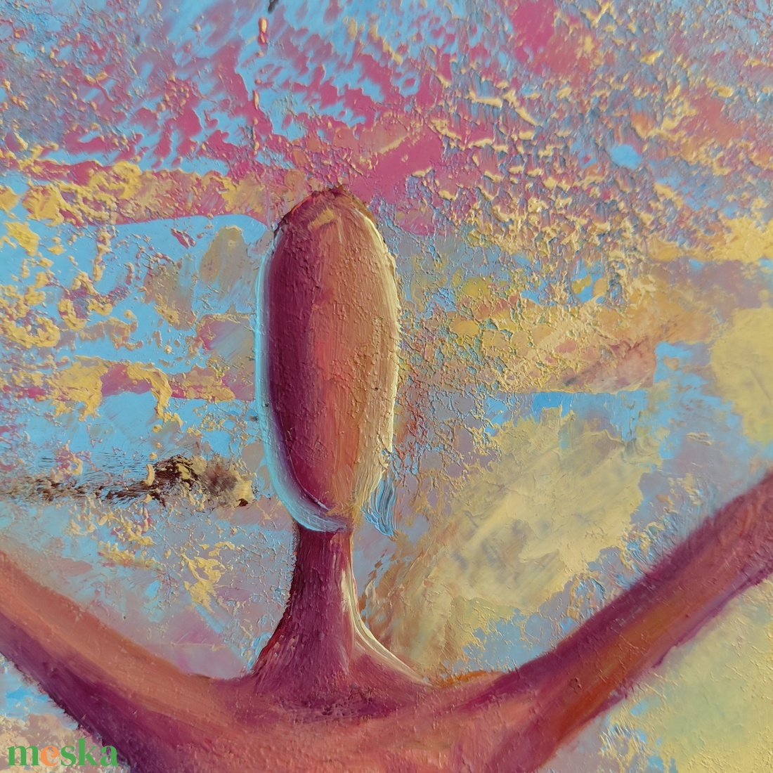 A világ üdvözlése - Eredeti, vastag festékrétegekkel texturált, absztrakt olajfestmény - művészet - festmény - olajfestmény - Meska.hu