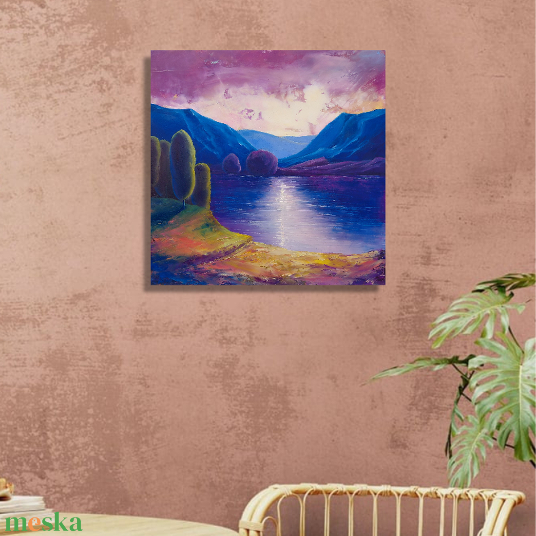 A fény ébredése - Eredeti, texturált, absztrakt tájkép, olajfestmény - művészet - festmény - olajfestmény - Meska.hu