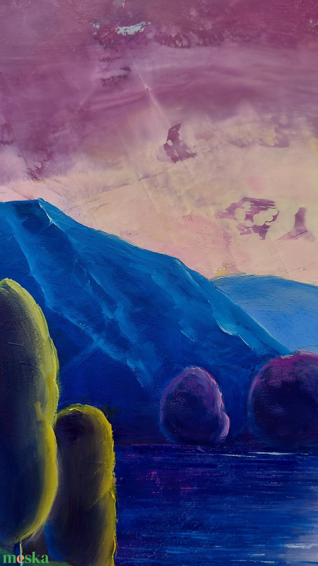 A fény ébredése - Eredeti, texturált, absztrakt tájkép, olajfestmény - művészet - festmény - olajfestmény - Meska.hu