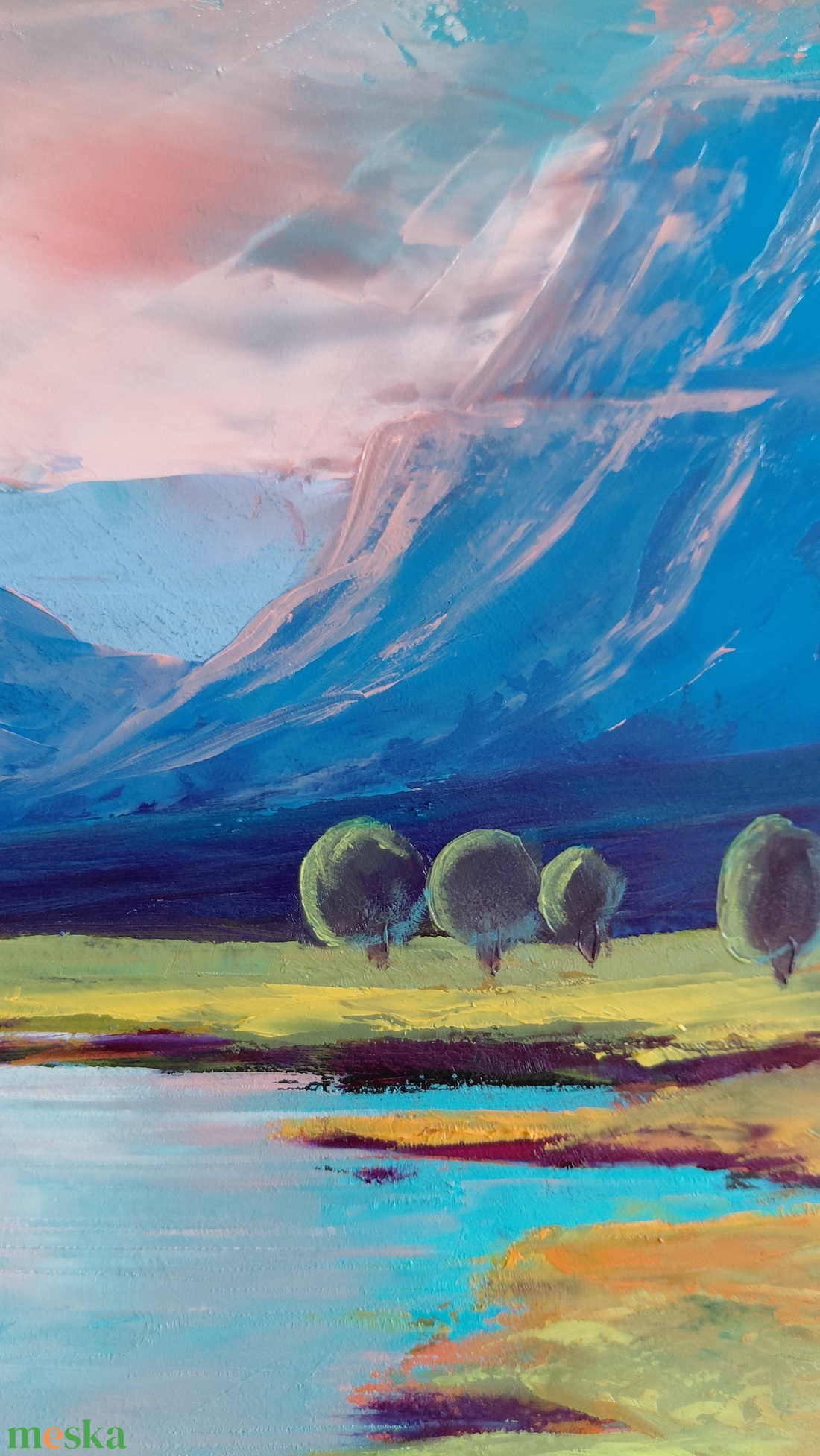 A nyugalom völgye - Eredeti, texturált, absztrakt tájkép, olajfestmény - művészet - festmény - olajfestmény - Meska.hu