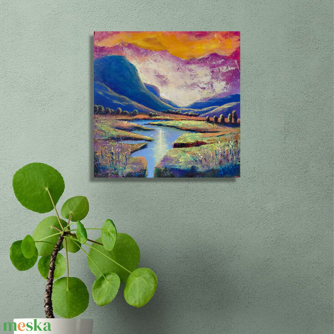 Út a fénybe - Eredeti, texturált, absztrakt tájkép, olajfestmény - művészet - festmény - olajfestmény - Meska.hu