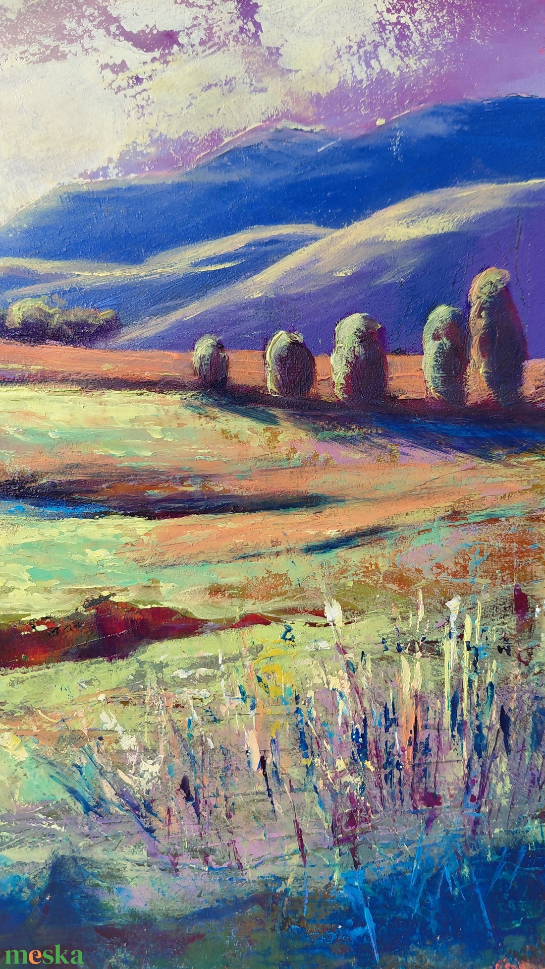 Út a fénybe - Eredeti, texturált, absztrakt tájkép, olajfestmény - művészet - festmény - olajfestmény - Meska.hu