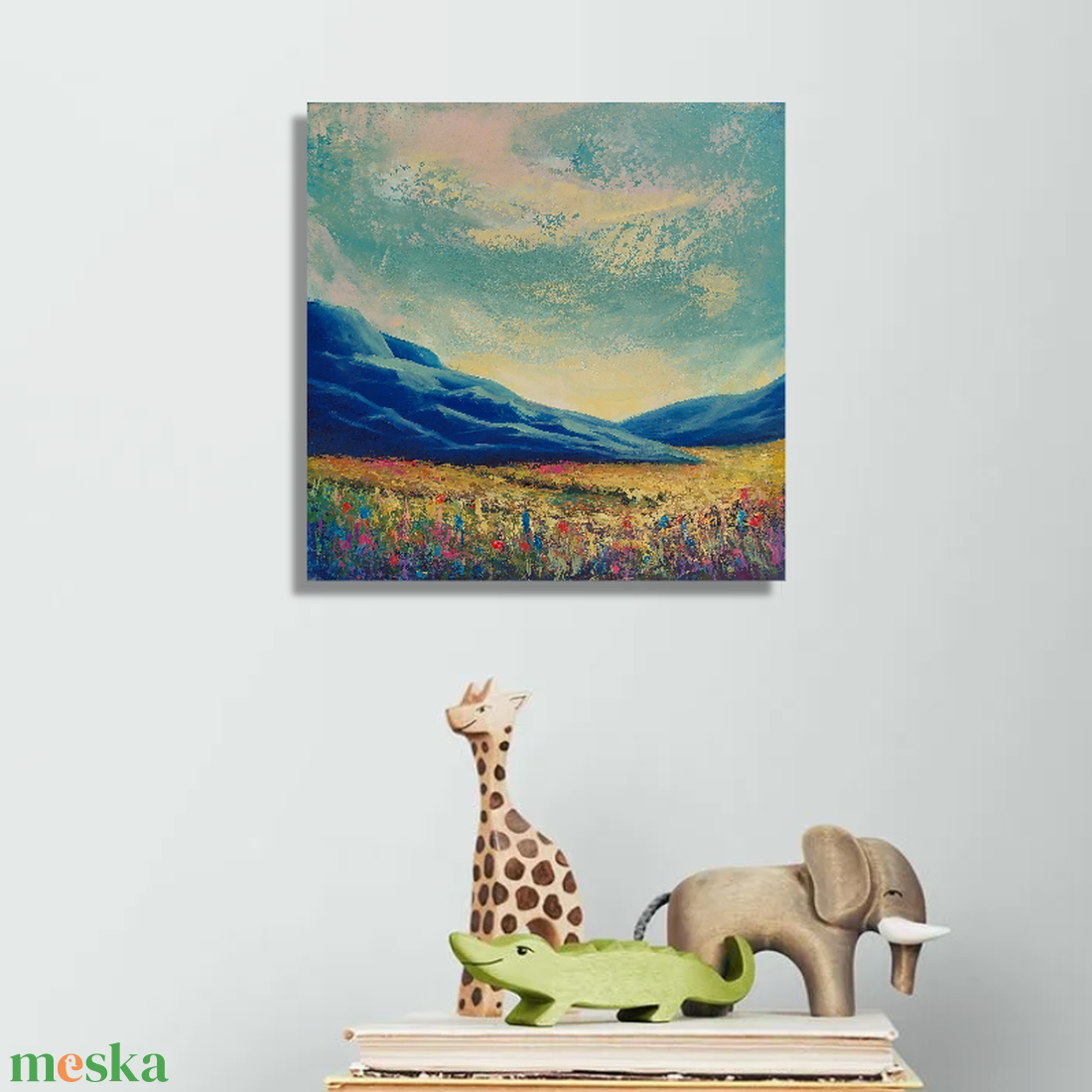 Titkos völgy - Eredeti, texturált, absztrakt tájkép, olajfestmény - művészet - festmény - olajfestmény - Meska.hu