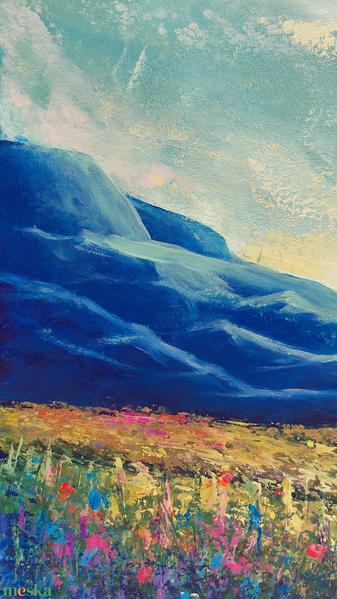 Titkos völgy - Eredeti, texturált, absztrakt tájkép, olajfestmény - művészet - festmény - olajfestmény - Meska.hu