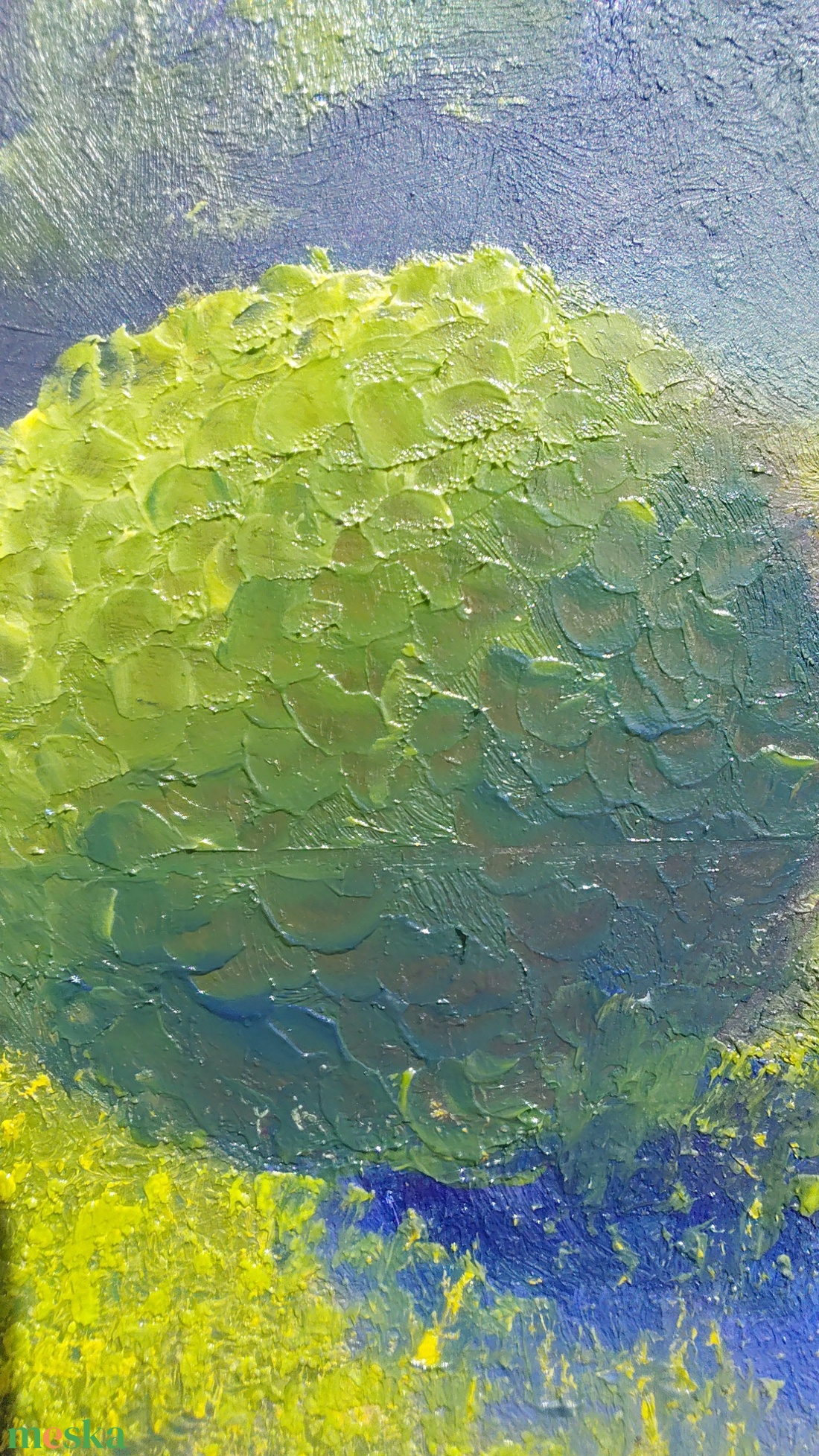 A nyár pereme - Eredeti, texturált, absztrakt tájkép, olajfestmény - művészet - festmény - olajfestmény - Meska.hu