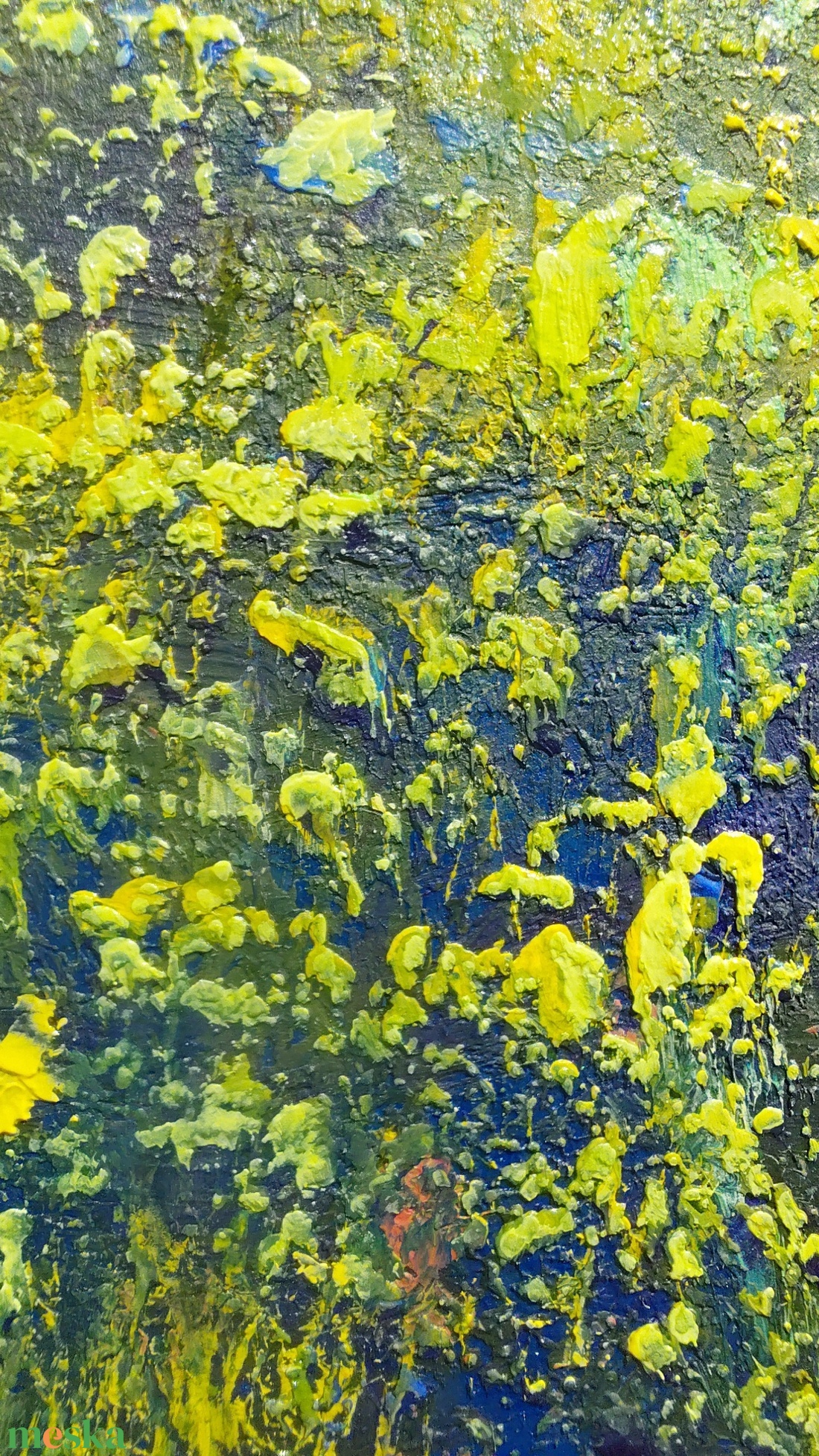 A nyár pereme - Eredeti, texturált, absztrakt tájkép, olajfestmény - művészet - festmény - olajfestmény - Meska.hu