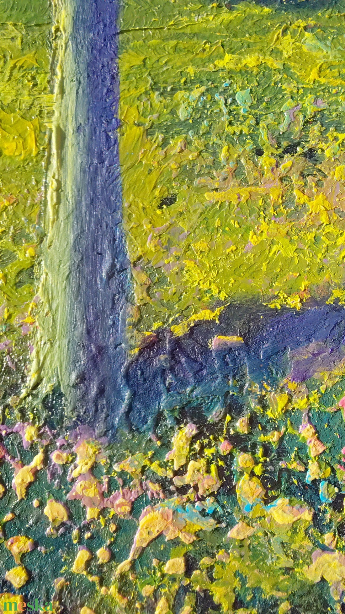 Hazaút - Eredeti, texturált, absztrakt tájkép, olajfestmény  - művészet - festmény - olajfestmény - Meska.hu