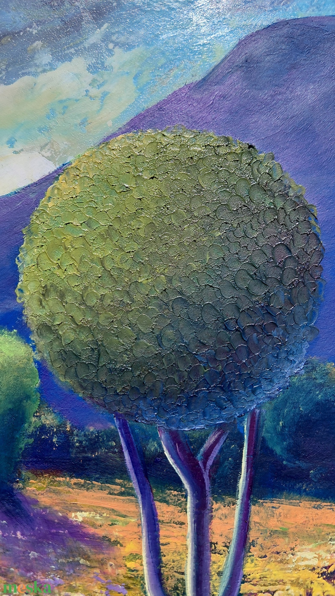 Időn túli táj - Eredeti, texturált, absztrakt tájkép, olajfestmény - művészet - festmény - olajfestmény - Meska.hu