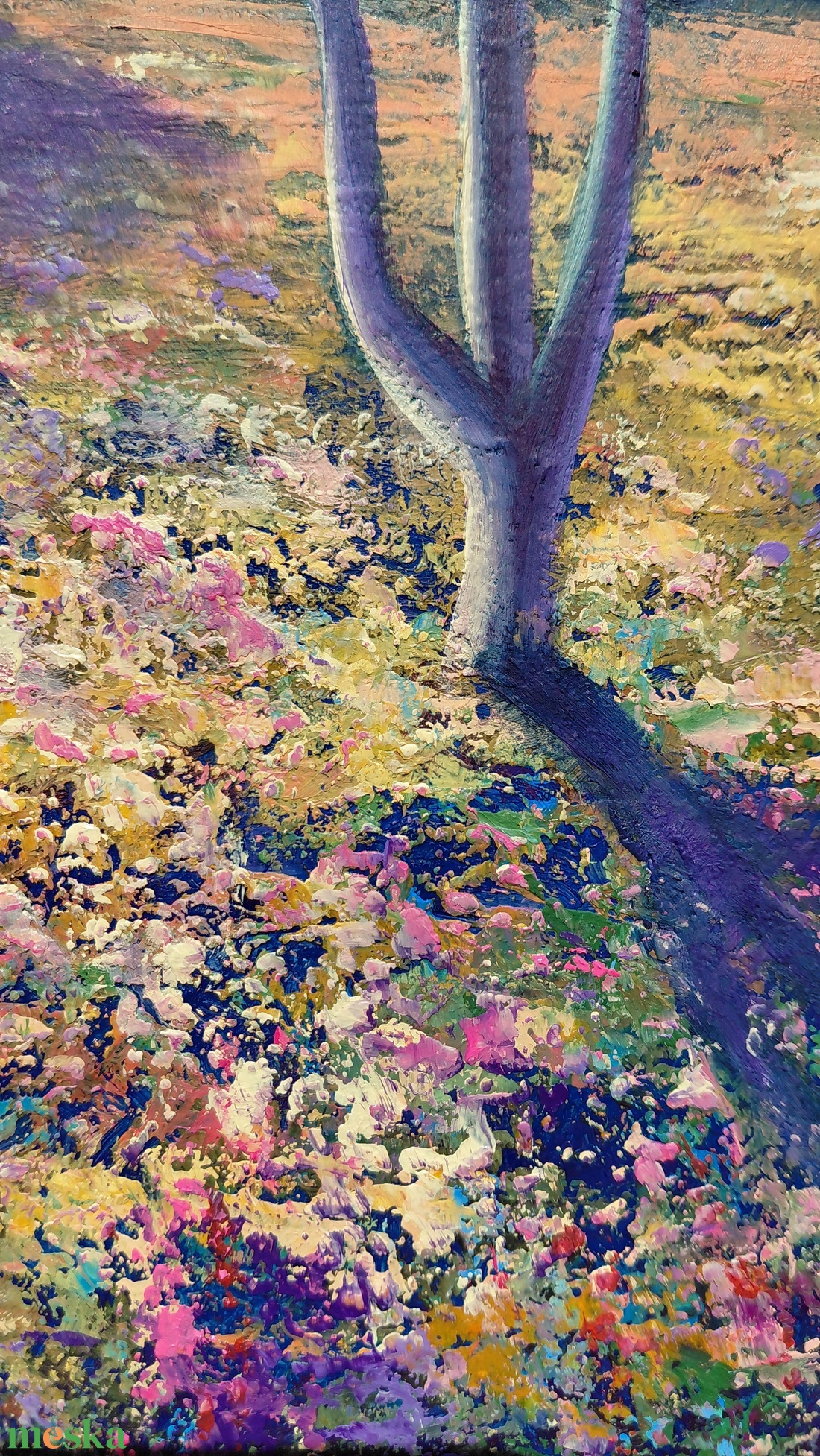 Időn túli táj - Eredeti, texturált, absztrakt tájkép, olajfestmény - művészet - festmény - olajfestmény - Meska.hu