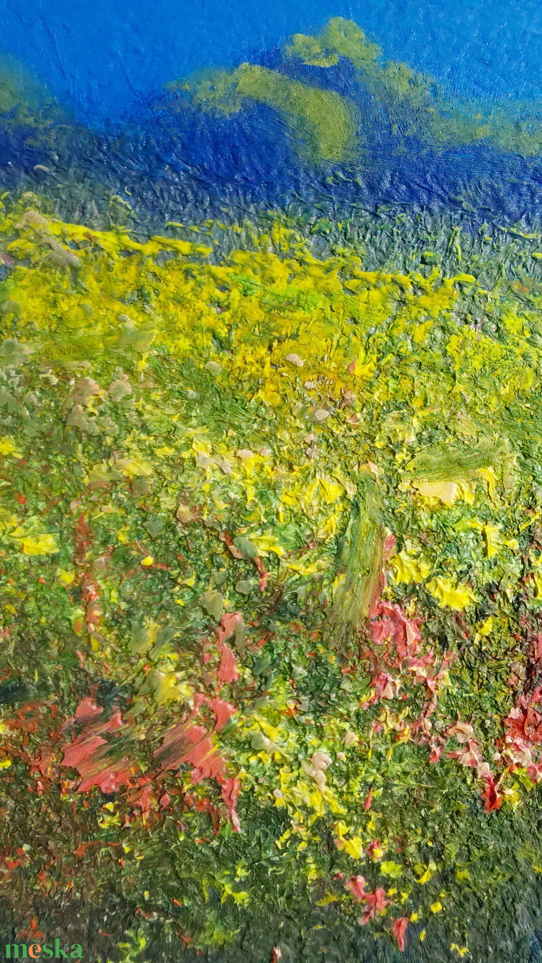 Csendes újrakezdés - Eredeti, texturált, absztrakt tájkép, olajfestmény - művészet - festmény - olajfestmény - Meska.hu