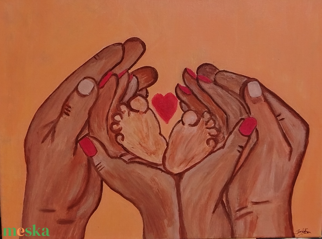 Családi szeretet kézzel festett akrilkép 30x40 cm - művészet - festmény - akril - Meska.hu Családi szeretet kézzel festett akrilkép 30x40 cm - művészet - festmény - akril - Meska.hu