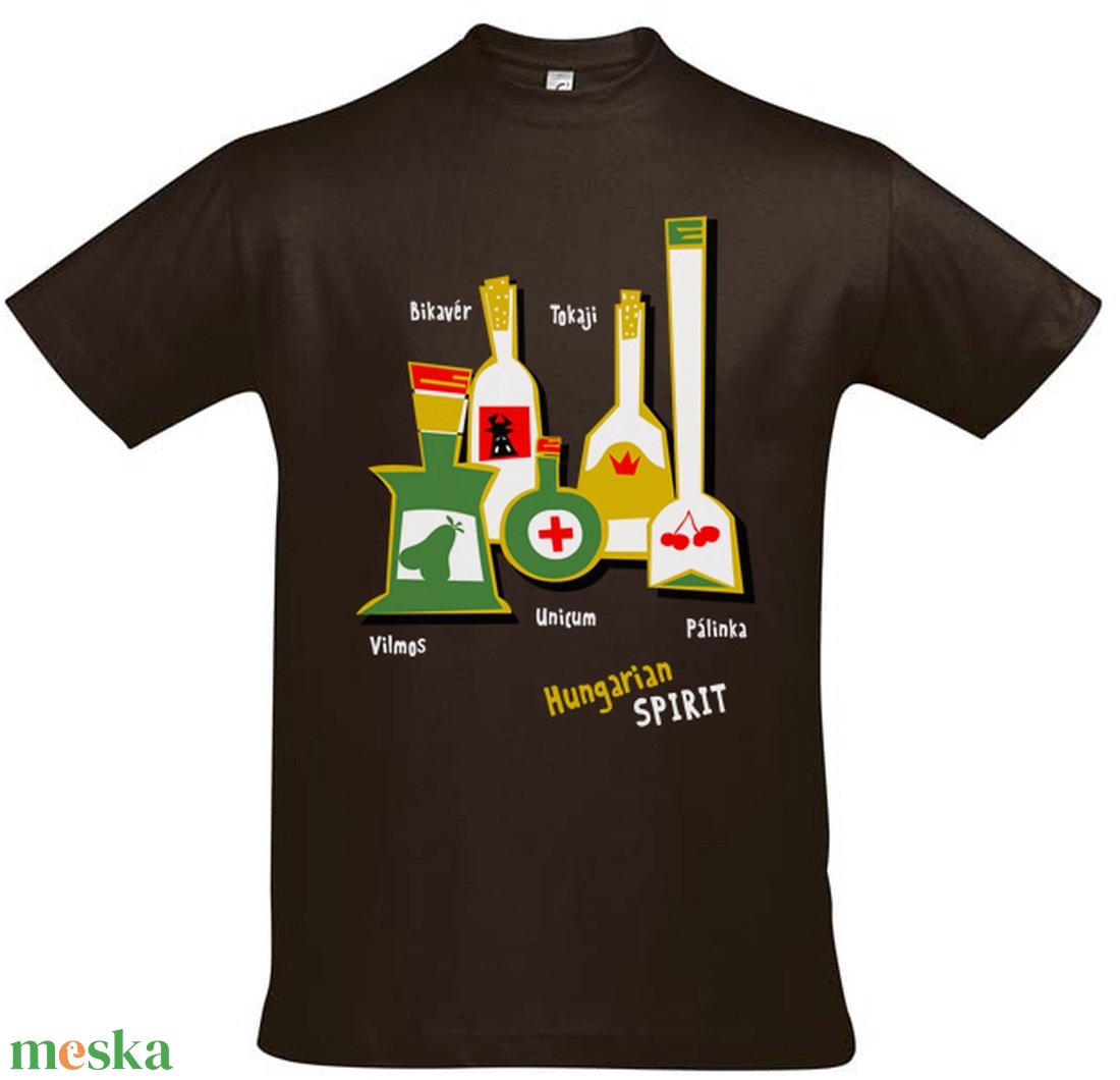 Férfi póló a klasszikus magyar italokkal - ruha & divat - férfi ruha - póló - Meska.hu