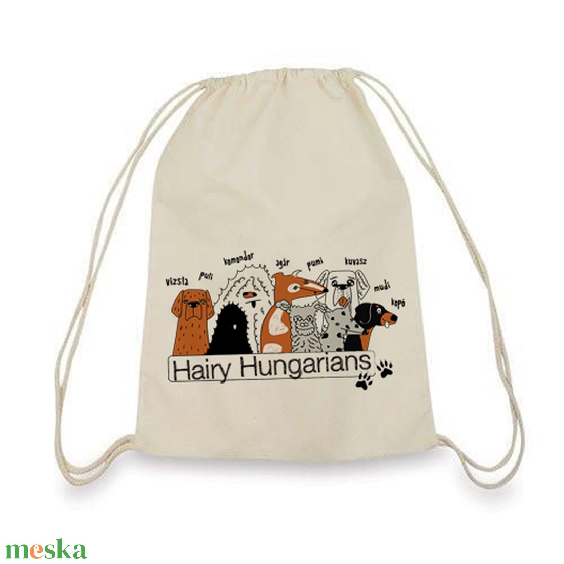 Szőrös magyarok - kutyás tornazsák - táska & tok - hátizsák - tornazsák, gymbag - Meska.hu