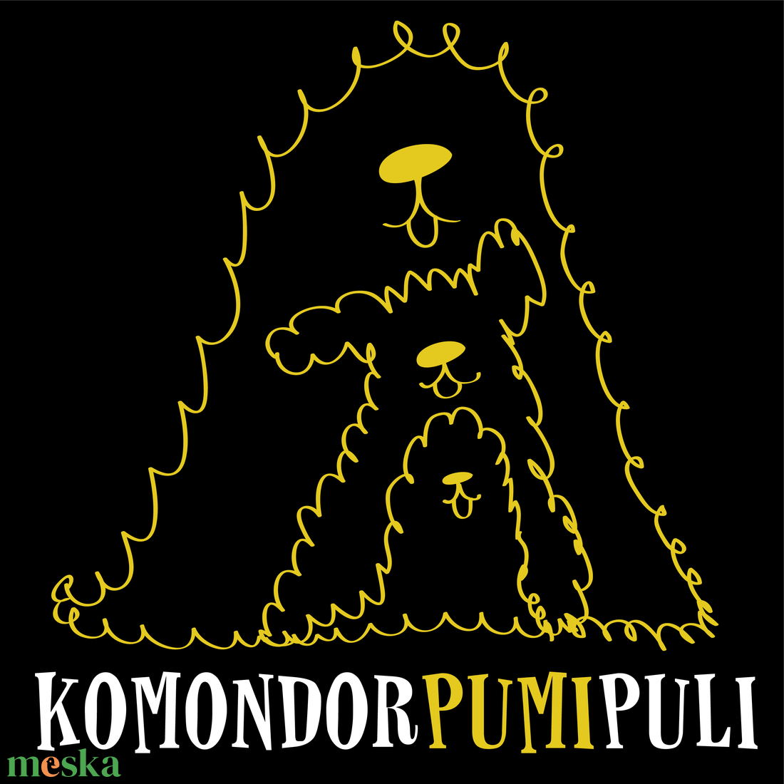 Komondor, pumi, puli - magyar kutyás férfi/uniszex póló  - ruha & divat - férfi ruha - póló - Meska.hu