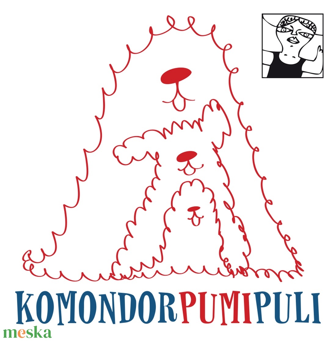 Komondor, pumi, puli - magyar kutyás vászontáska, strandtáska - táska & tok - kézitáska & válltáska - nagy pakolós táska - Meska.hu