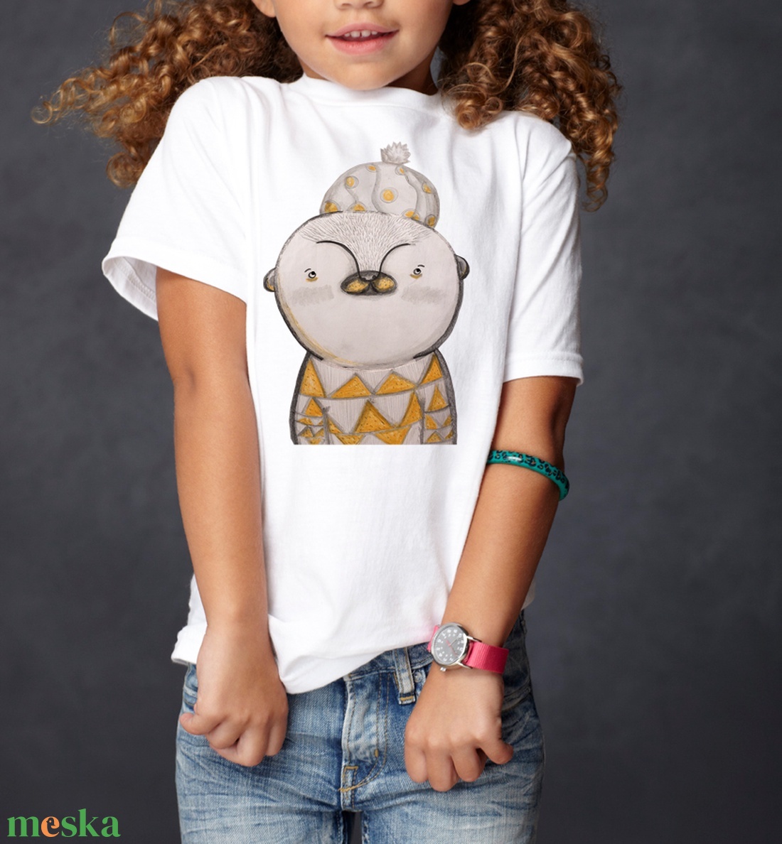 Álmodozó - mackós gyerekpóló, uniszex - ruha & divat - babaruha & gyerekruha - póló - Meska.hu