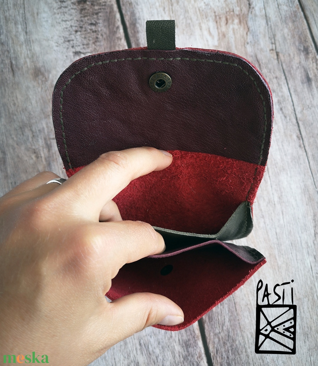 AKCIÓ!!! Kis piros pénztráca - táska & tok - pénztárca & más tok - pénztárca - női pénztárca - Meska.hu