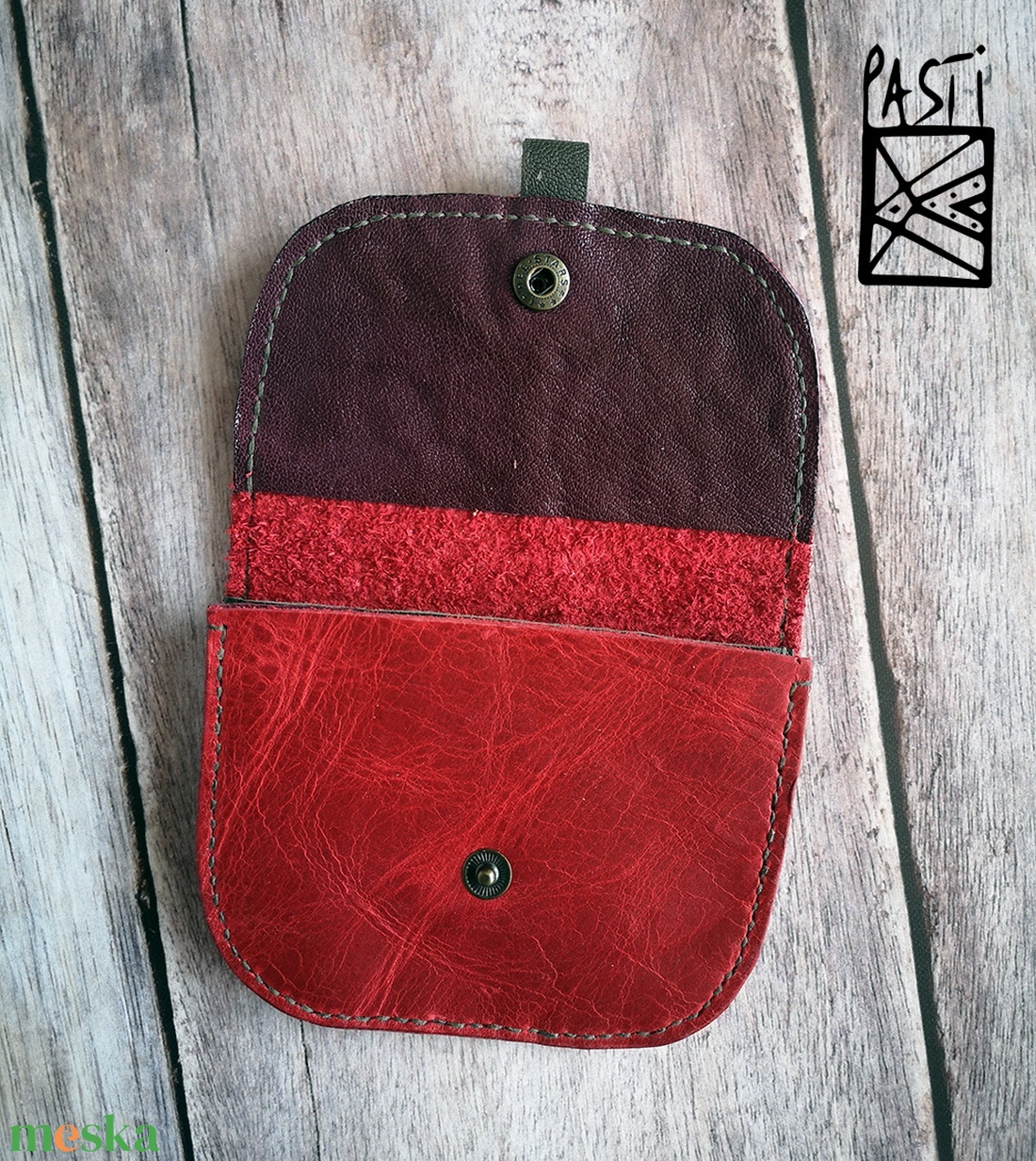 AKCIÓ!!! Kis piros pénztráca - táska & tok - pénztárca & más tok - pénztárca - női pénztárca - Meska.hu