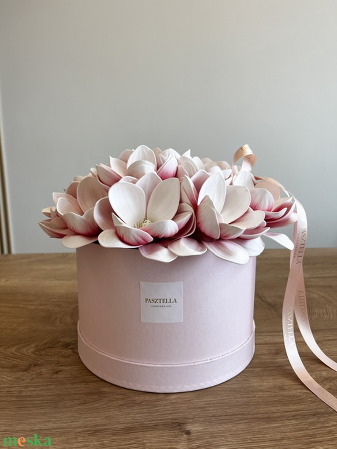 Magnólia  virágdoboz (extra nagy) - otthon & életmód - virágdekoráció - virágdíszek - asztali virágdísz - Meska.hu