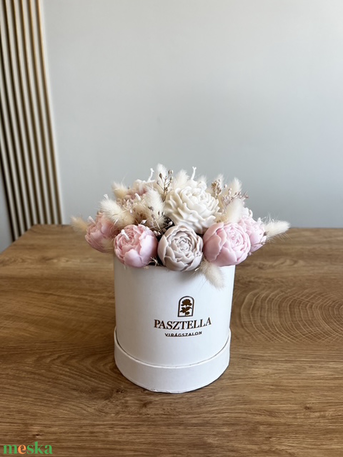 Szójaviasz doboz (szárított virágokkal) - kellékek & szerszámok - vegyes alapanyag - gyertya alapanyag - szójaviasz gyertya alapanyag - Meska.hu