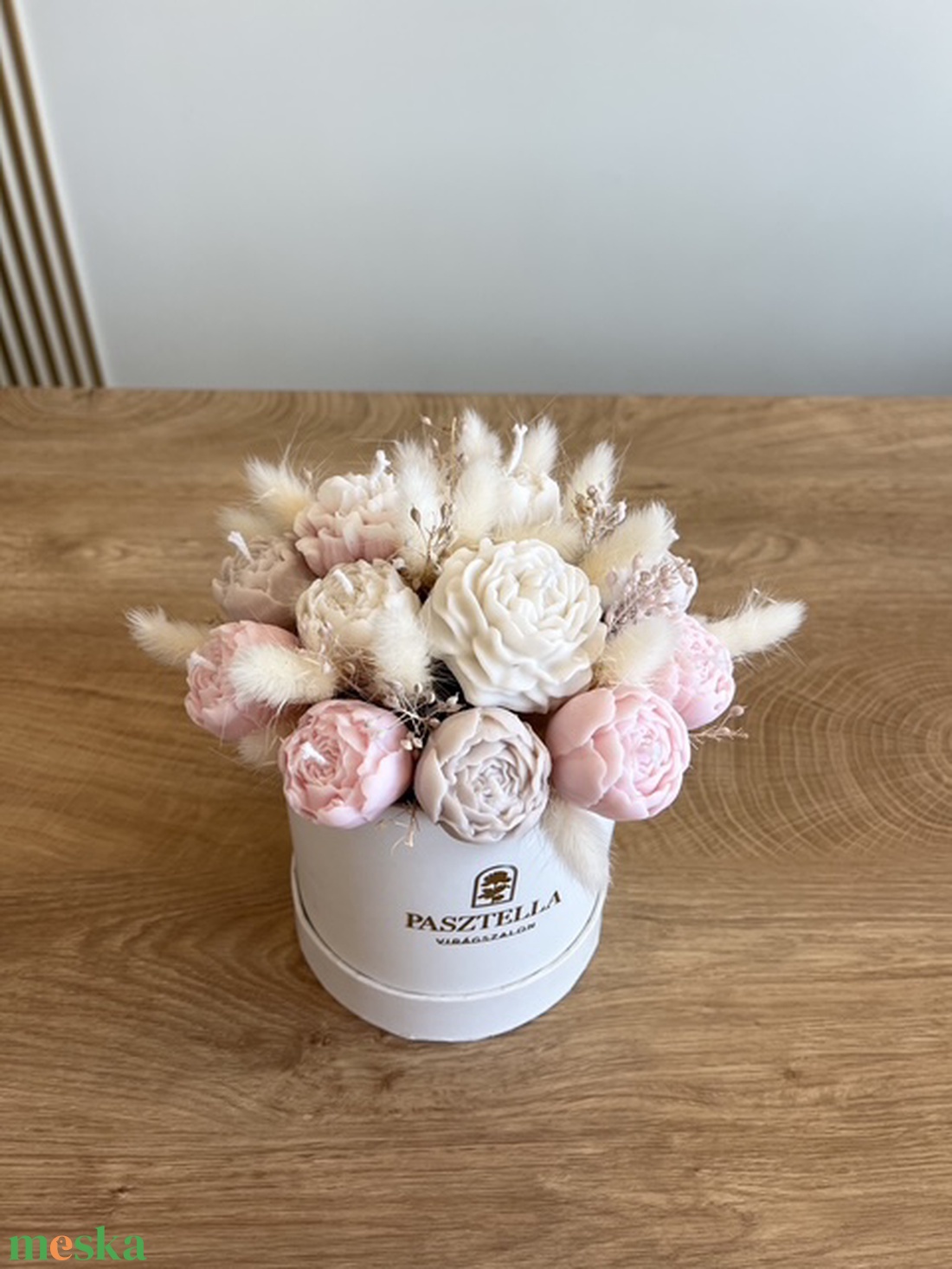 Szójaviasz doboz (szárított virágokkal) - kellékek & szerszámok - vegyes alapanyag - gyertya alapanyag - szójaviasz gyertya alapanyag - Meska.hu