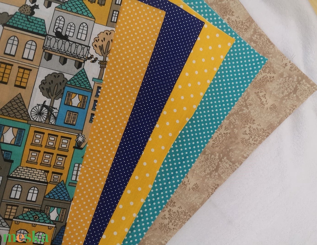 Kék és sárga házak anyagcsomag - diy (csináld magad) - egységcsomag - Meska.hu