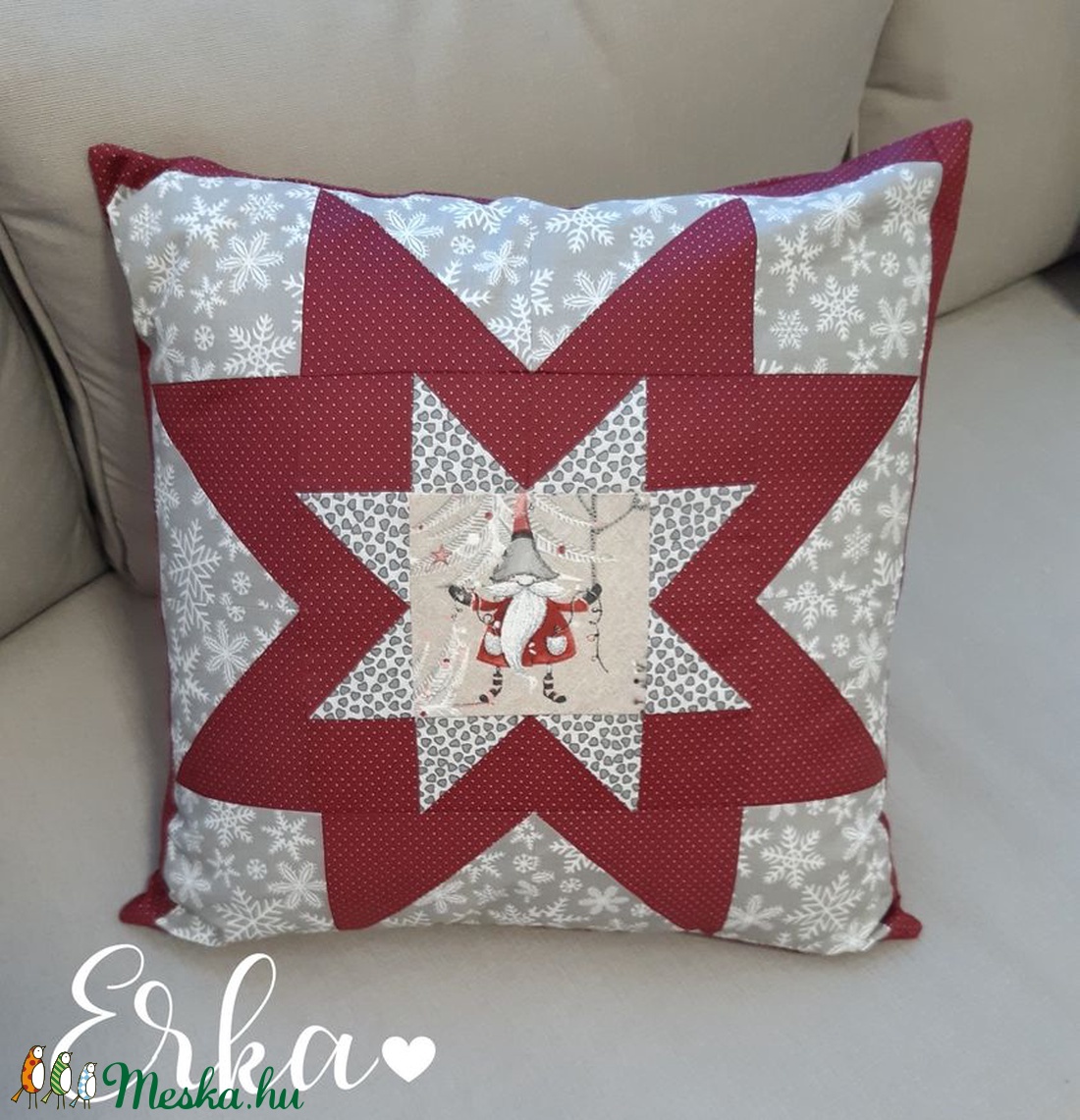 Manós karácsonyi párna kreatív alkotócsomag - diy (csináld magad) - egységcsomag - Meska.hu