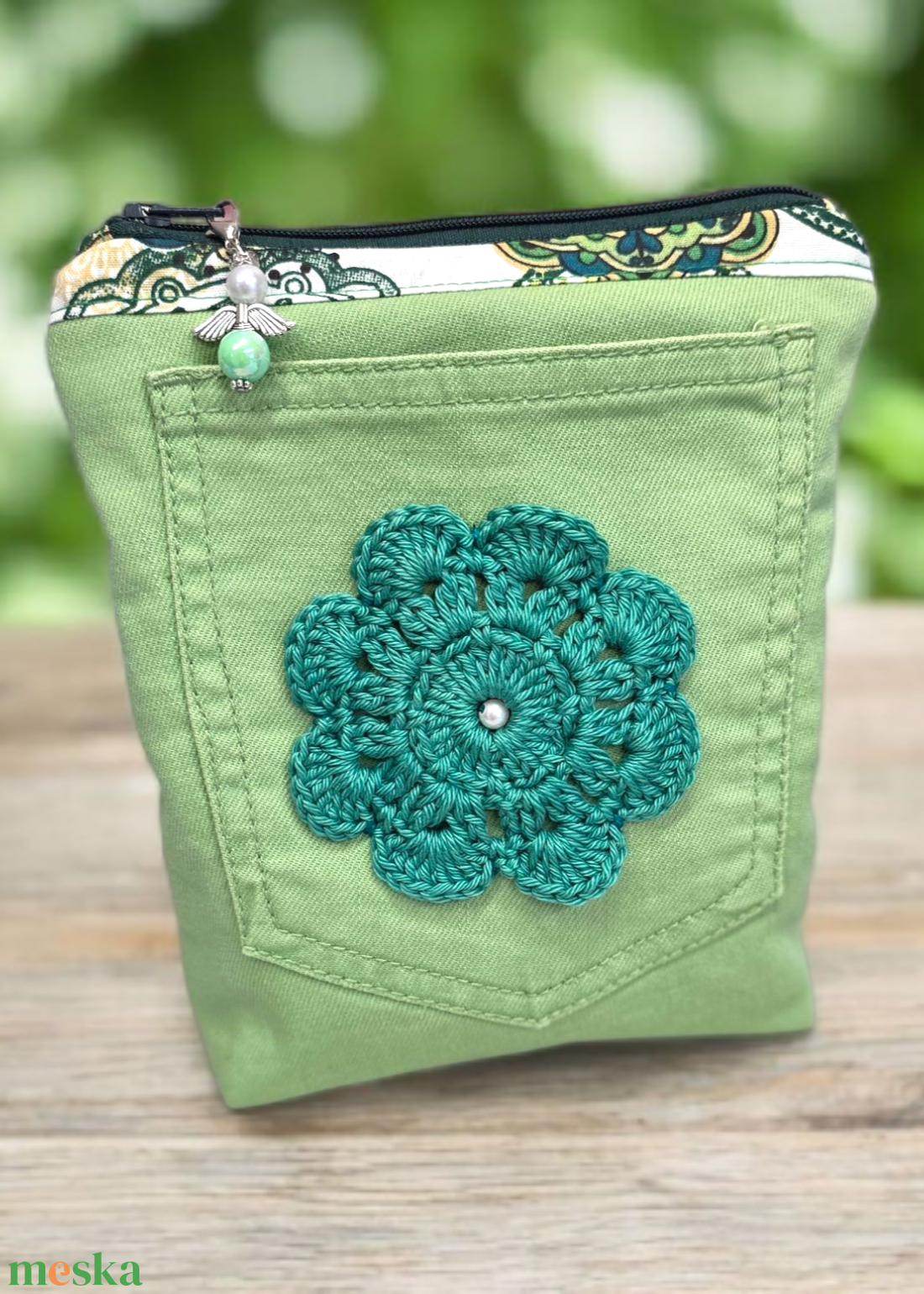 Zsebneszi nadrágzsebekből zöld - táska & tok - neszesszer - Meska.hu