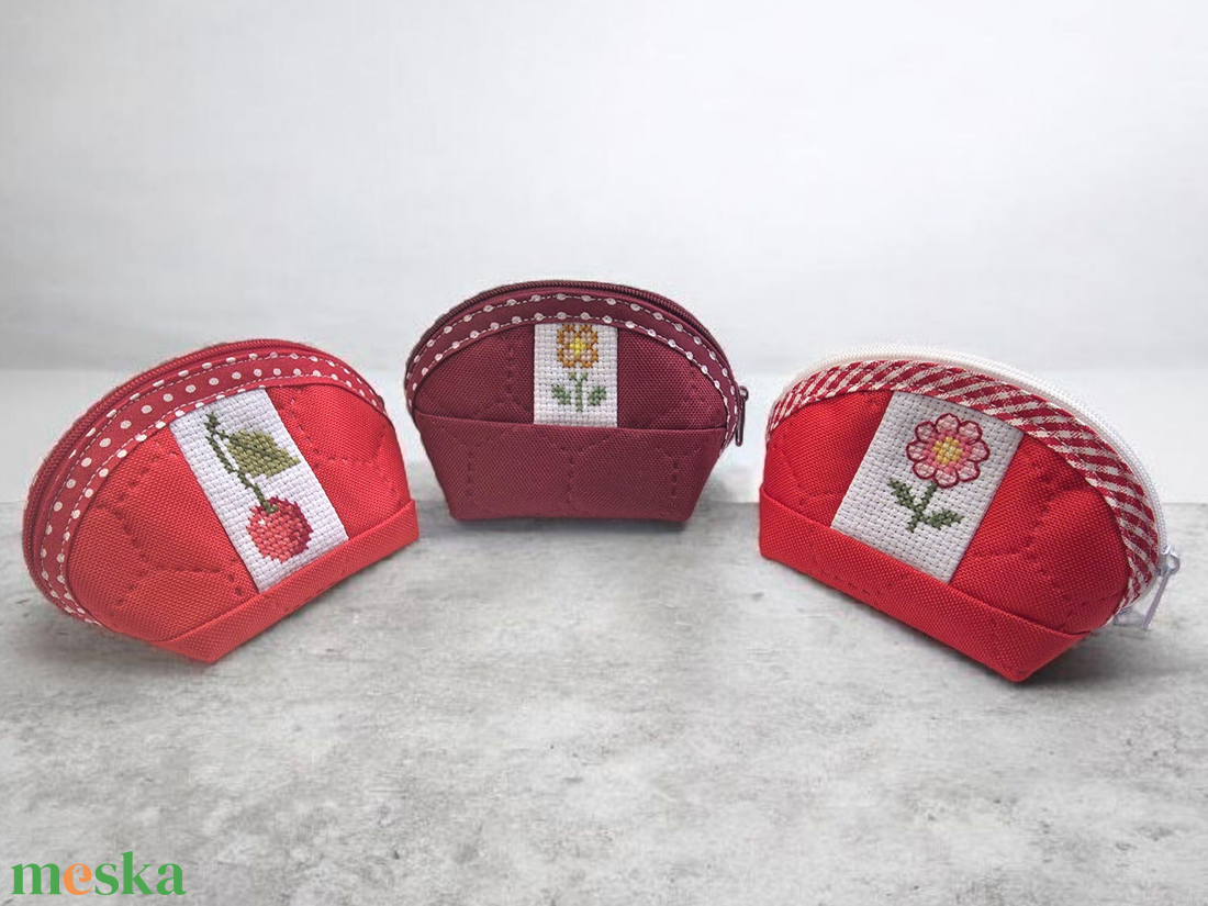 Picurka neszi piros-bordó  - táska & tok - neszesszer - Meska.hu