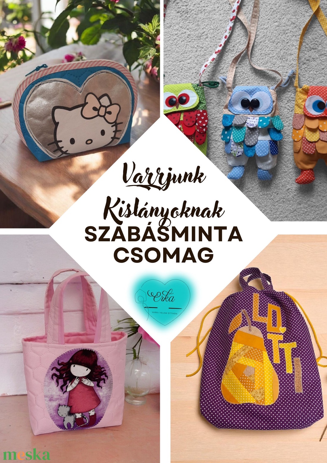 Varrjunk kislányoknak � Szabásminta csomag videóval - diy (csináld magad) - szabásminta, útmutató - szabásminta - Meska.hu