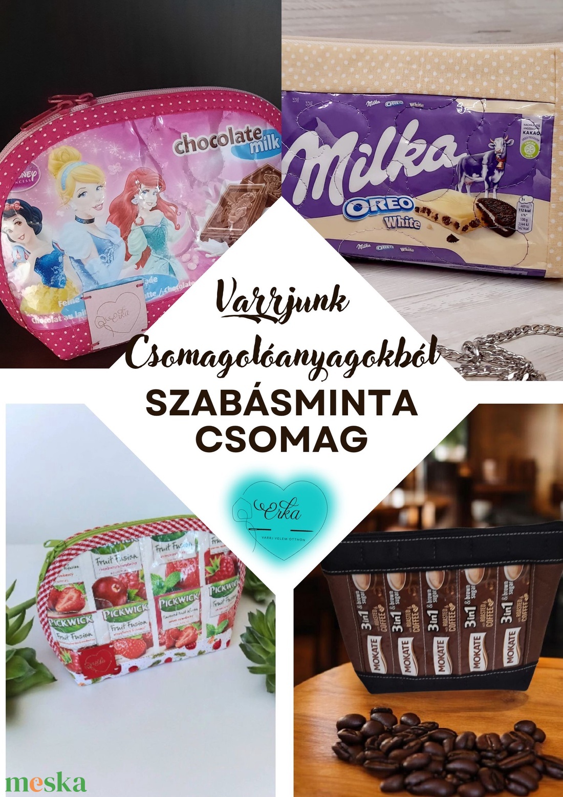 Varrjunk csomagolóanyagokból � Szabásminta csomag videóval - diy (csináld magad) - szabásminta, útmutató - szabásminta - Meska.hu