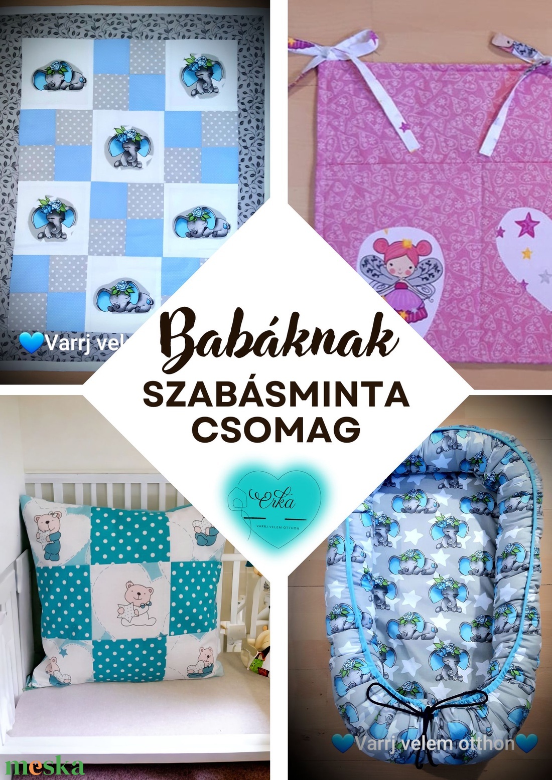Babáknak� Szabásminta csomag videóval - diy (csináld magad) - szabásminta, útmutató - szabásminta - Meska.hu