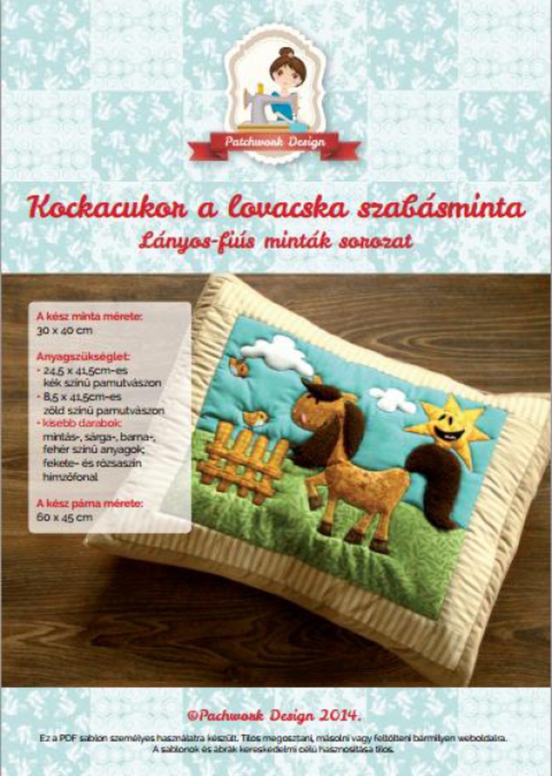 Kockacukor és a verebek (szabásminta) -  - Meska.hu