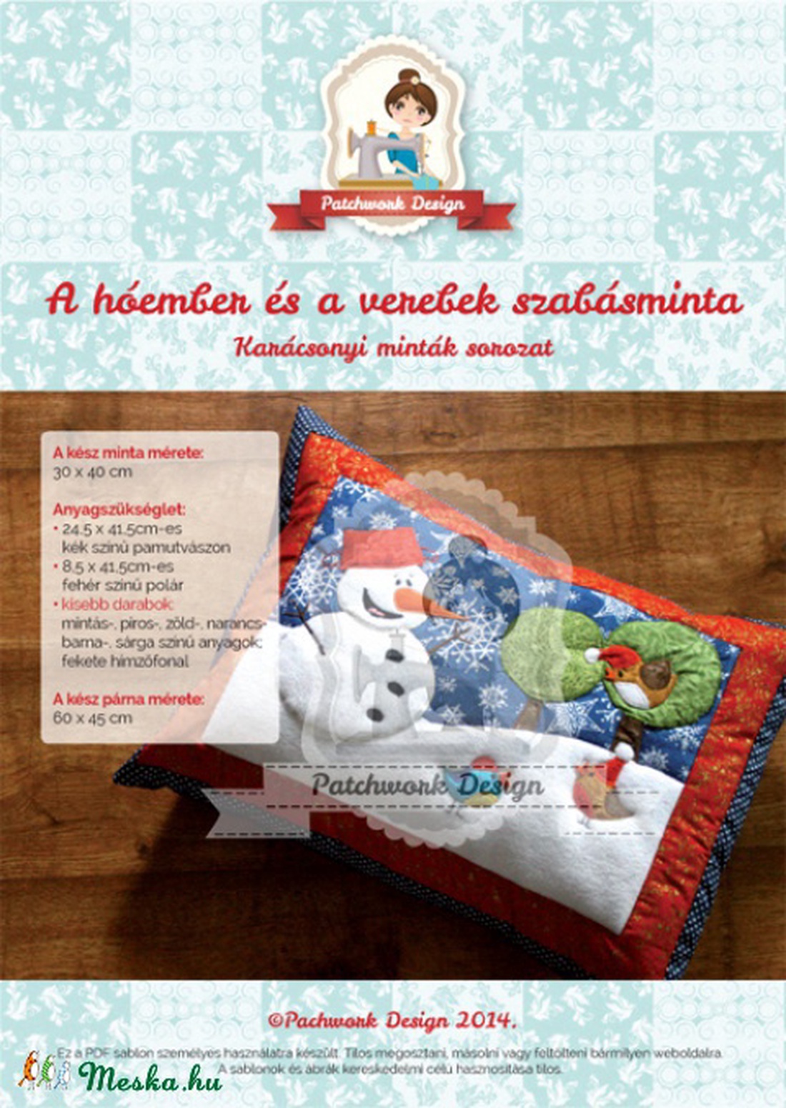 Hóember és a verebek szabásminta - - Meska.hu Hóember és a verebek szabásminta - - Meska.hu